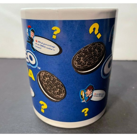 Oreo Cookies trivia coffee mug souvenir travel Nabisco 3 3/4" Houston Harvest - Picture 4 of 6